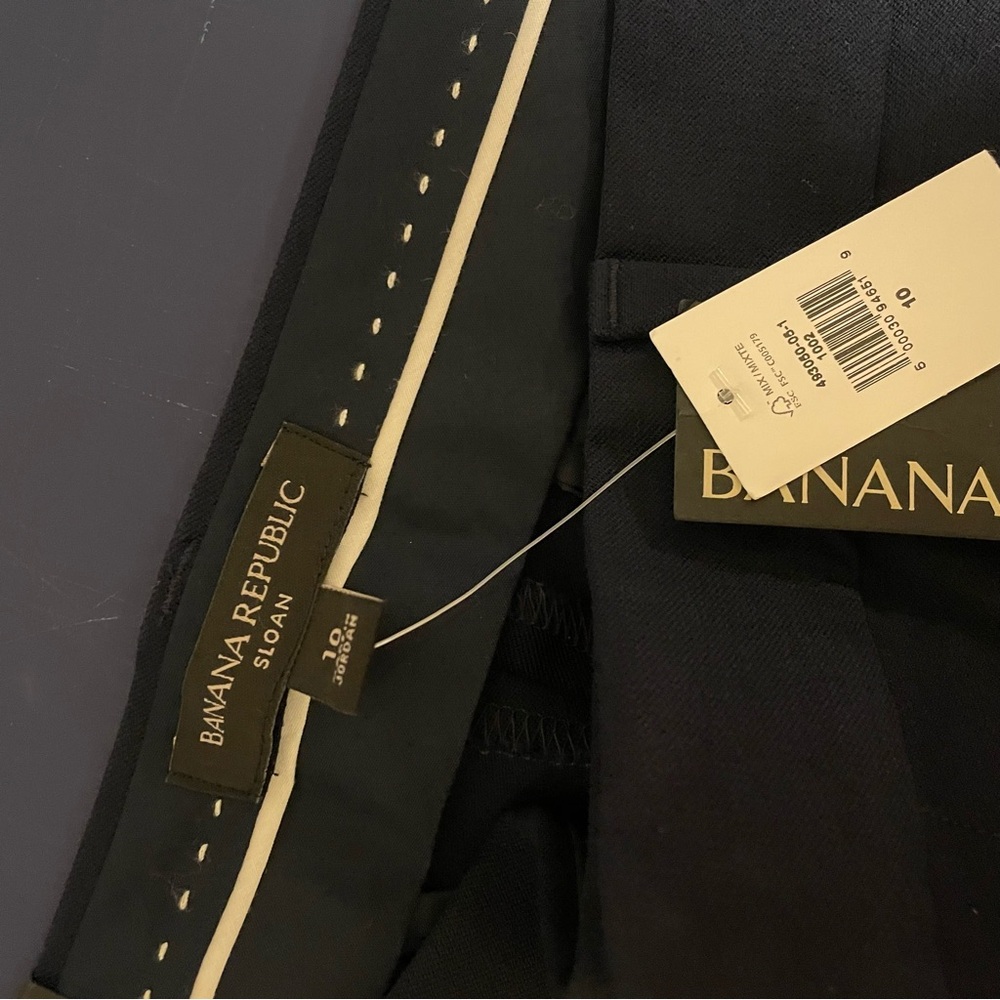 NWT | Banana Republic Modern Sloan Pants | Navy Blue - Picture 2 of 5
